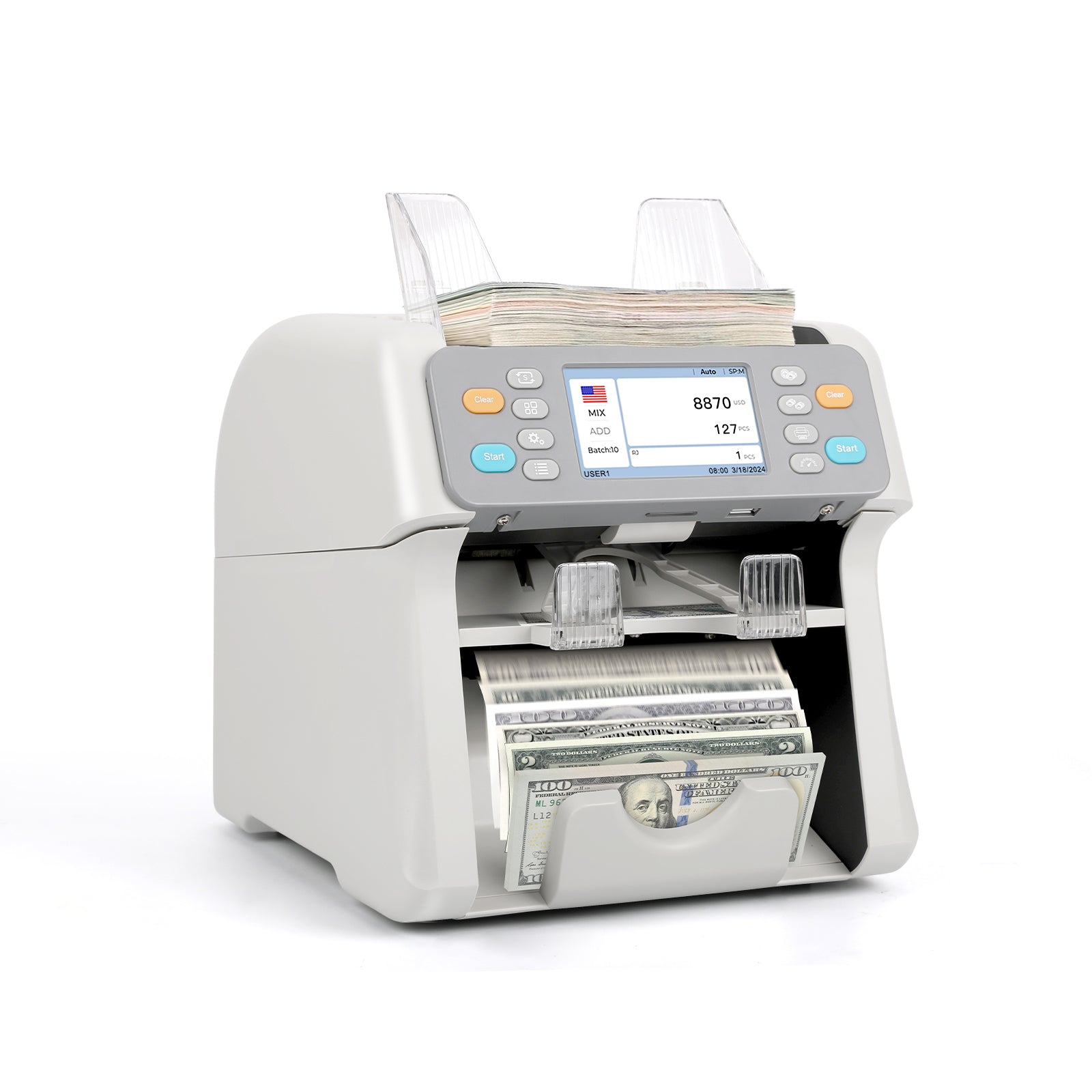 RIBAO MC-165 Mixed Bill Value Counter & Sorter with Dual User Mode