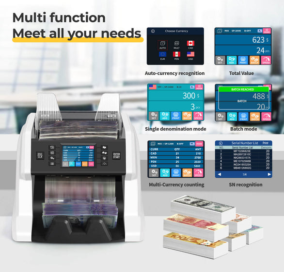 multi-function mixed denomination value counter