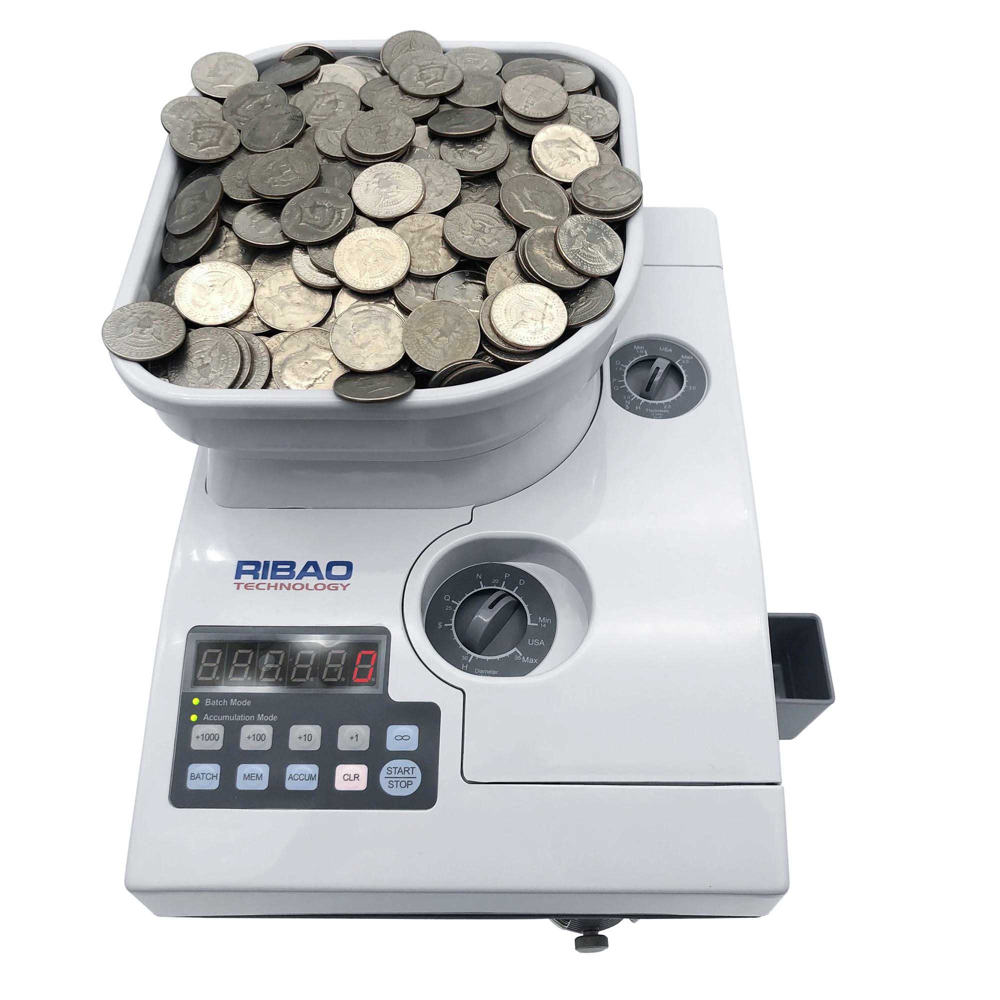 Ribao CS-10S Compact and Portable High Speed Coin Counter & Sorter