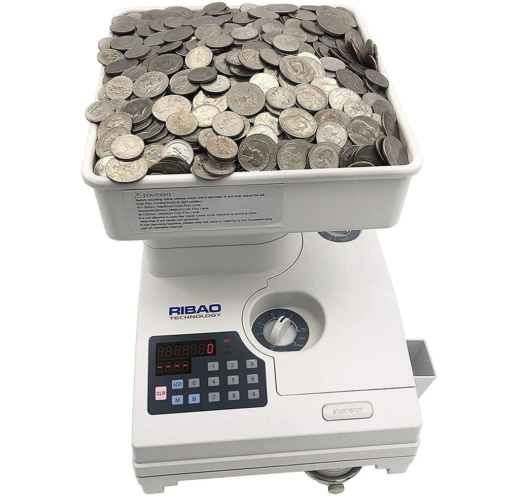 Ribao HCS3500 High Speed Automatic Coin Counter, Sorter and Wrapper